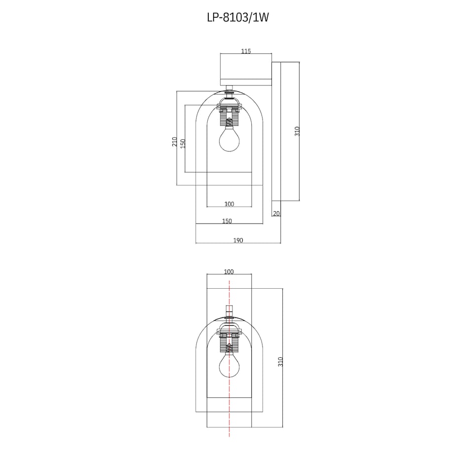 Kinkiet Light Prestige Elaris dymny 1 x E27 1 szt.