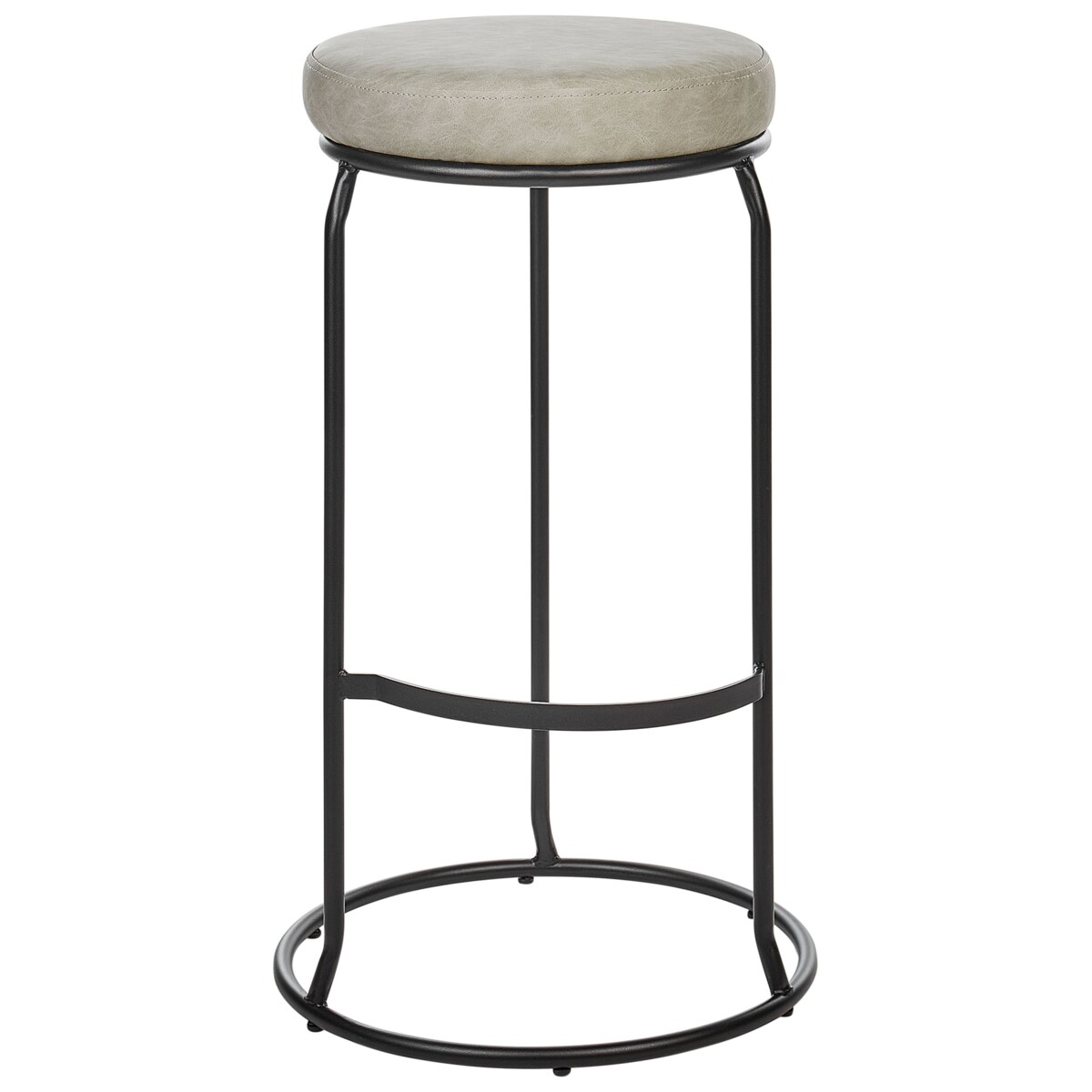 Zestaw 2 stołków barowych ekoskóra szary MILROY