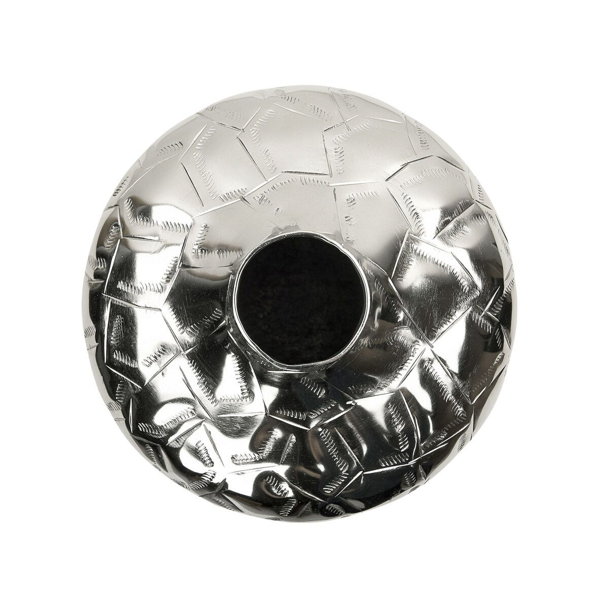 Wazon na kwiaty metalowy 39 cm srebrny INSHAS