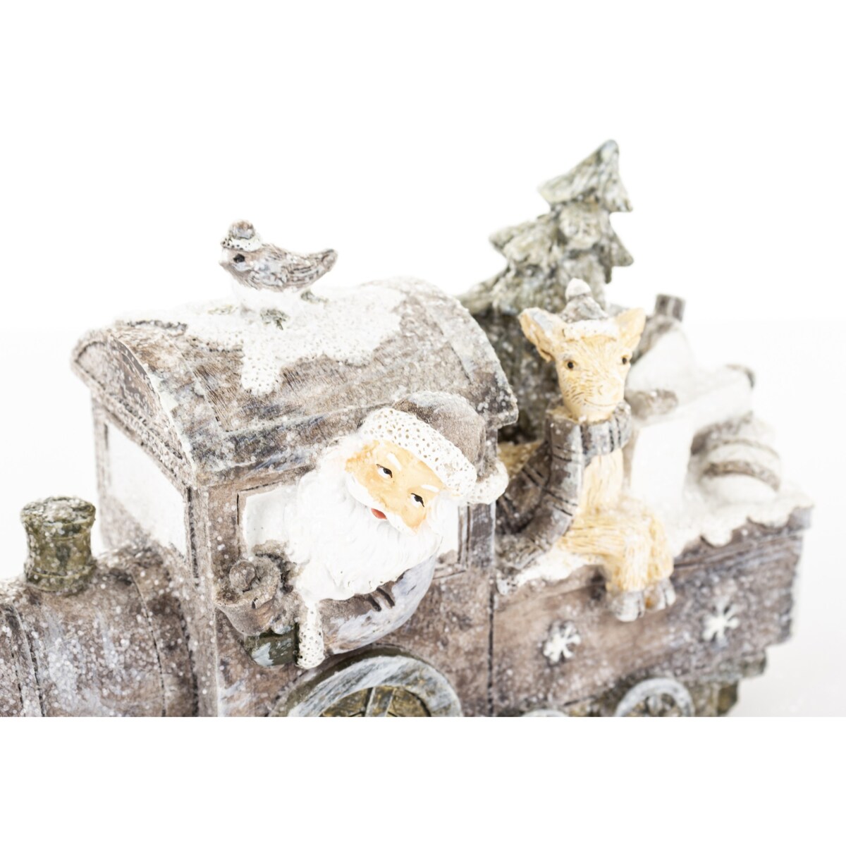 Dekoracja - pociąg świąteczny 10x18x7 cm LOKOMOTYWA