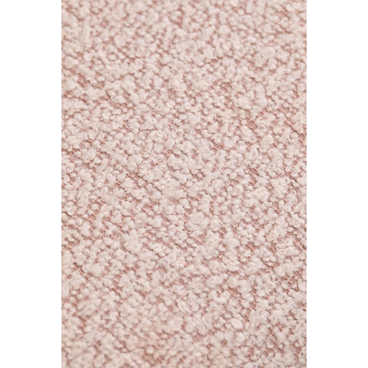 Łóżko z pojemnikiem na pościel, bouclé, blady róż Borzensi, 160x200 cm