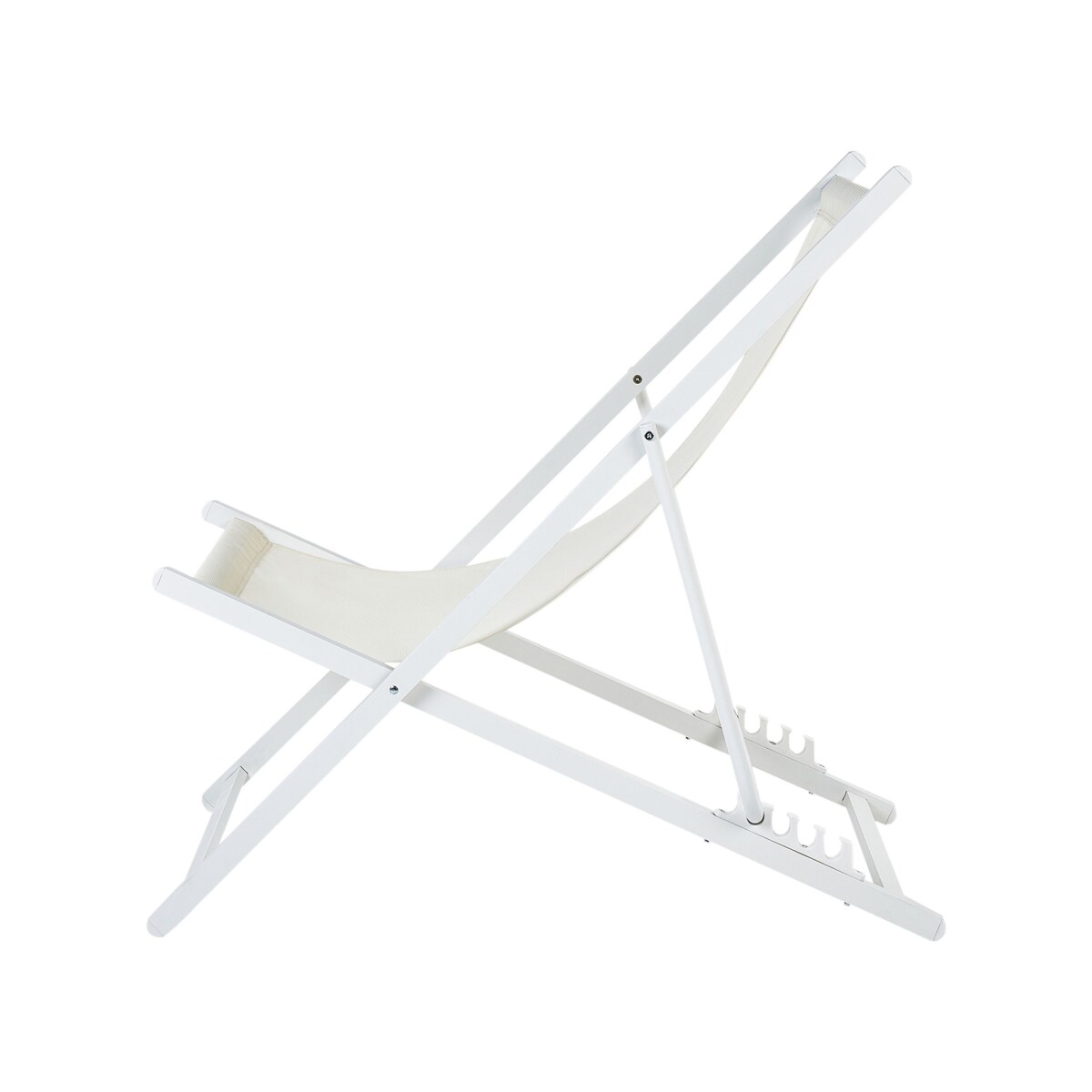 Leżak ogrodowy beżowo-biały LOCRI II
