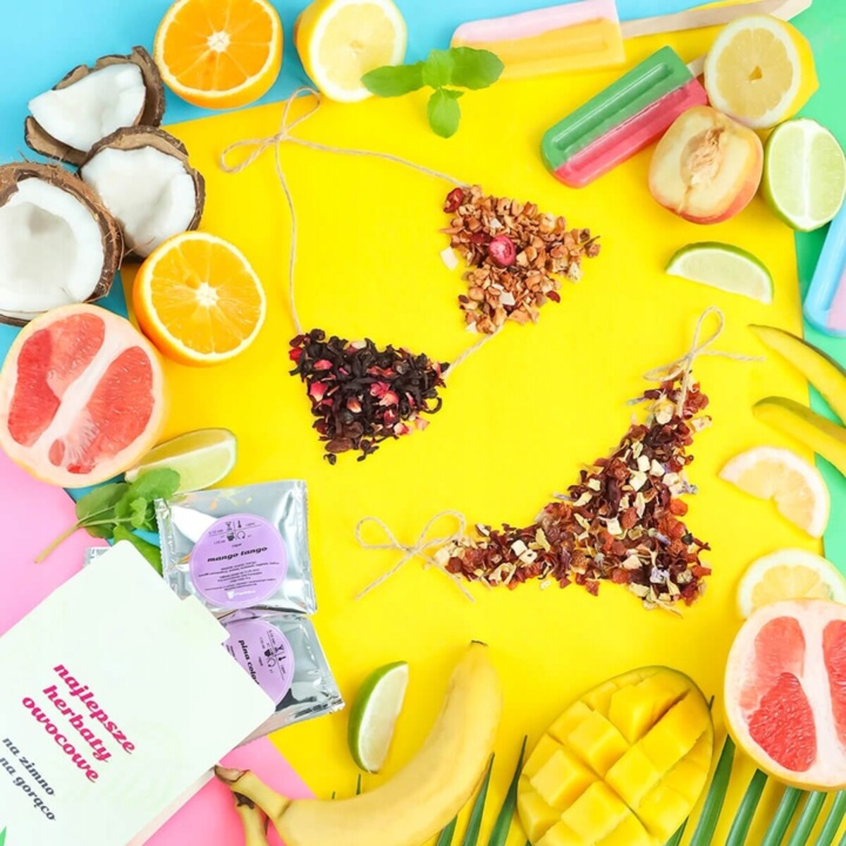 Klasyczne Herbaty owocowe na ciepło i zimno z zaparzaczem upominek prezent