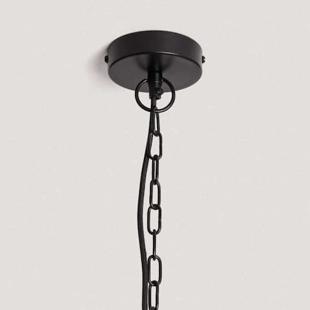 Drewniana lampa wisząca Boho ABR-NLW35-BH-E27 Abruzzo kopuła naturalny