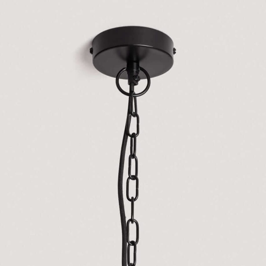 Drewniana lampa wisząca Boho ABR-NLW35-BH-E27 Abruzzo kopuła naturalny