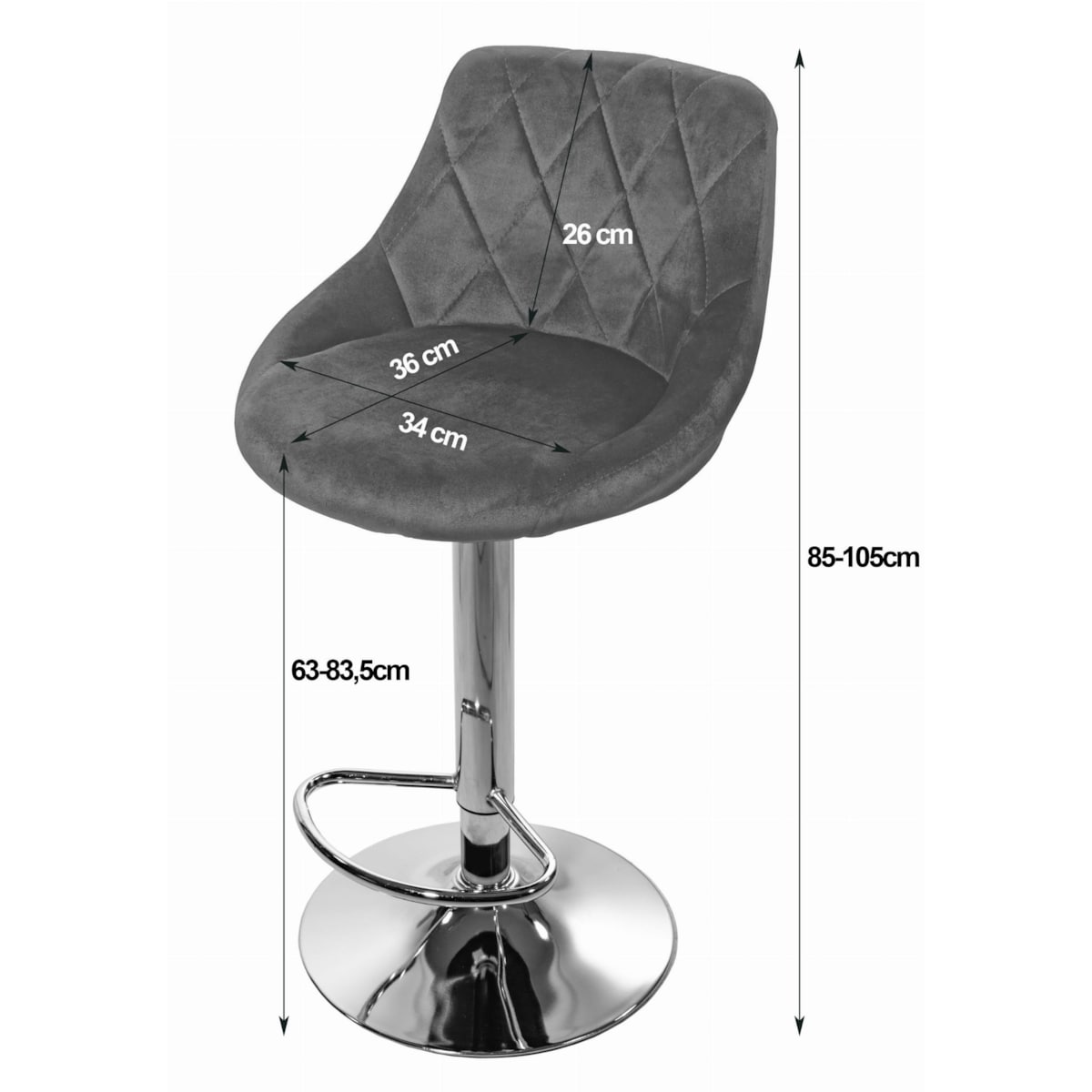 Hoker Do Jadalni Kuchni Baru Wysoki Kast - Aksamit Zieleń / Baza Chrom