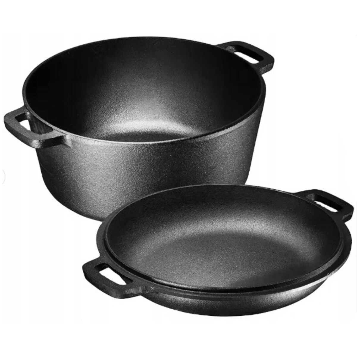 Garnek żeliwny 2w1 3.5L 24cm indukcja gaz ciężki KRISBERG