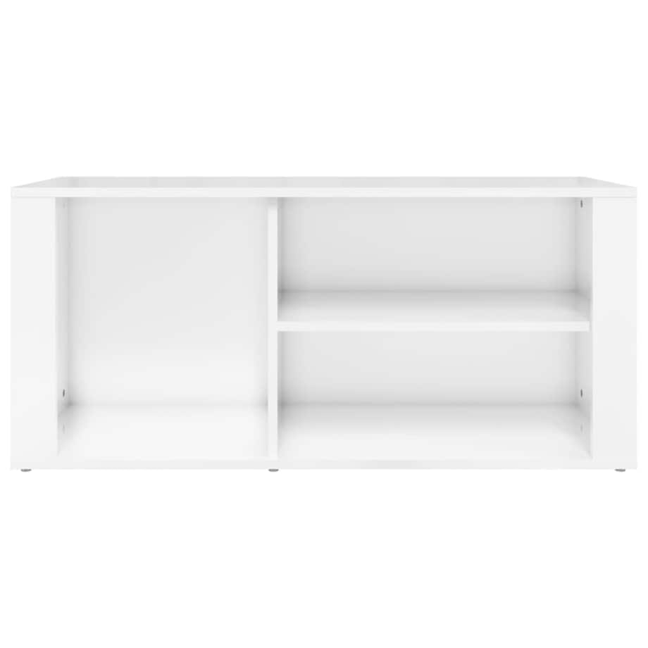 vidaXL Szafka na buty, wysoki połysk, biała, 100x35x45 cm