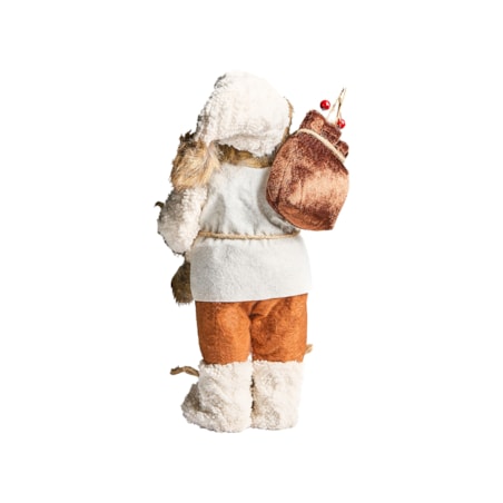 Dekoracja świąteczna SVARTEVATNET Mikołaj 37 cm Brązowy/ biały