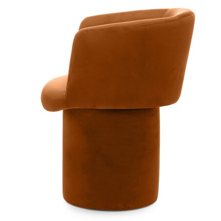 Fotel obrotowy, welur, miedziany Haco