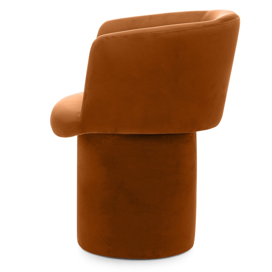 Fotel obrotowy, welur, miedziany Haco