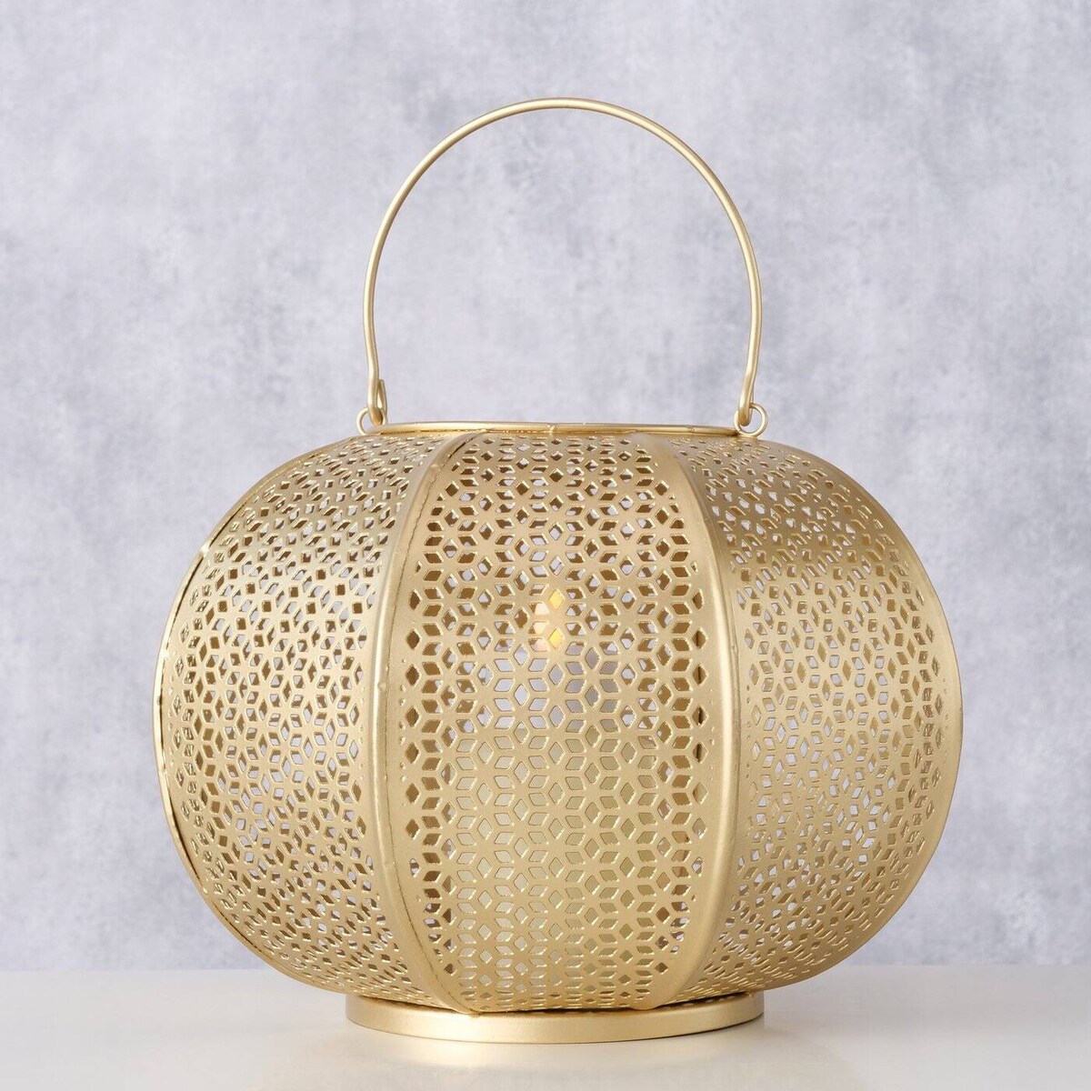 Lampion złoty orientalny SELIM, Ø 23 cm