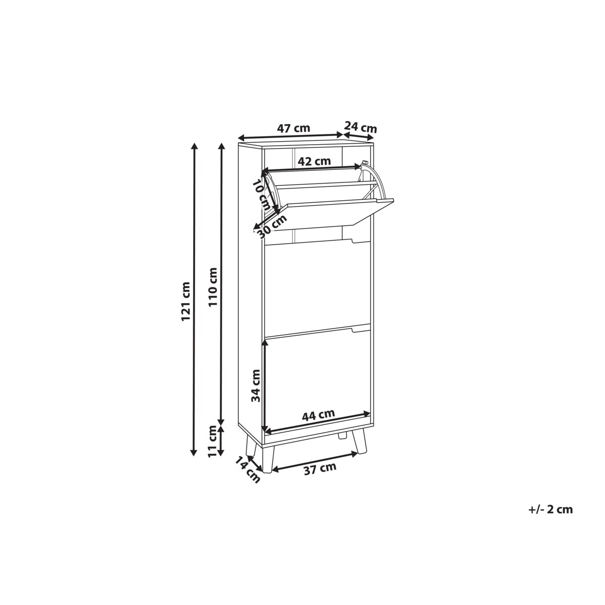 Szafka na buty NEIKA Czarny