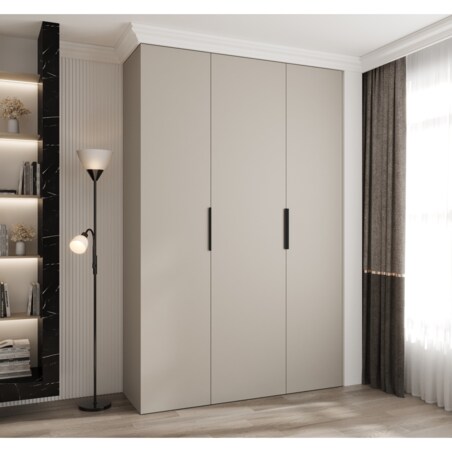 Szafa trzydrzwiowa Como 4 160 gł.50 kaszmir+czarny