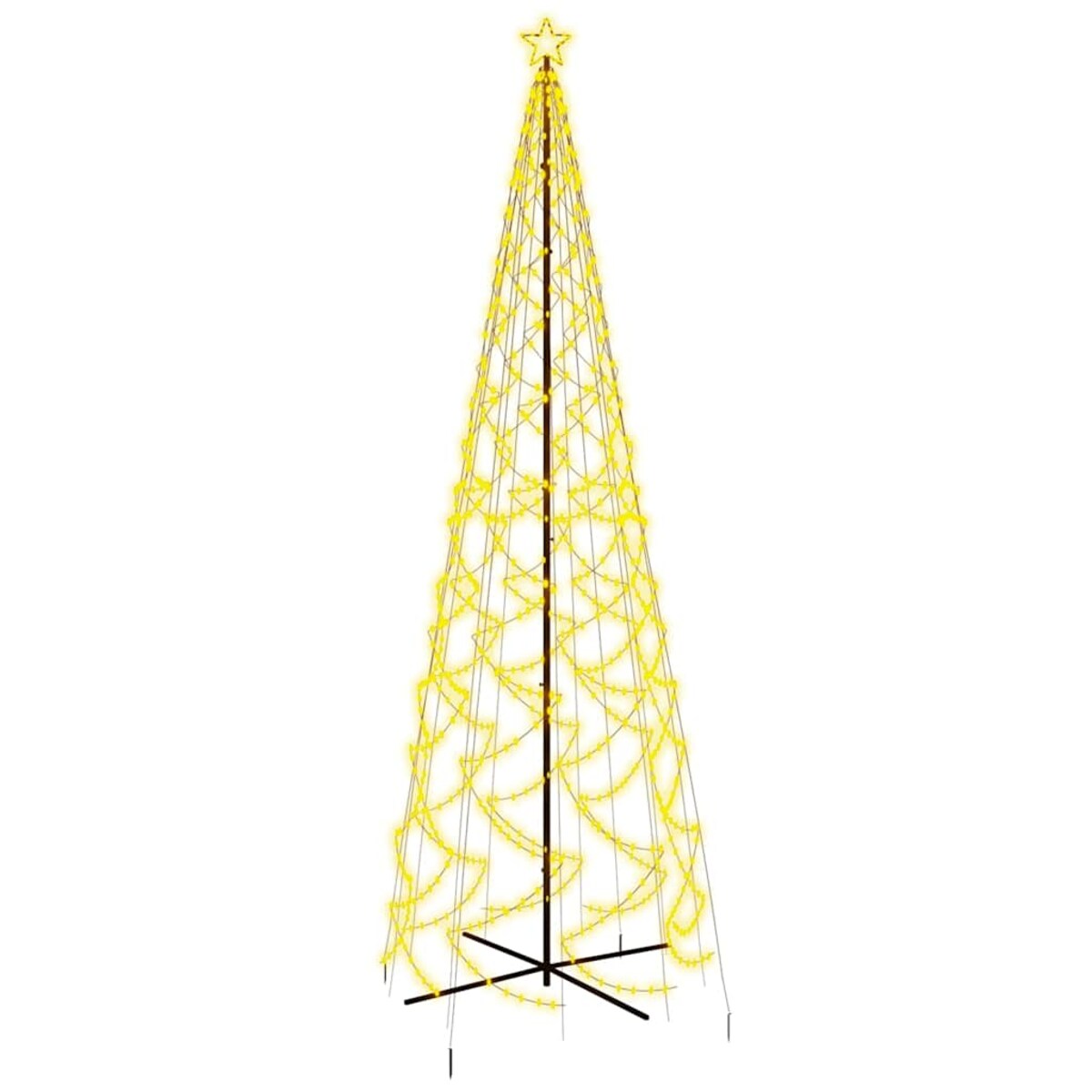 vidaXL Choinka stożkowa, 1400 ciepłych białych LED, 160x500 cm