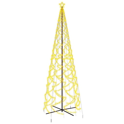vidaXL Choinka stożkowa, 1400 ciepłych białych LED, 160x500 cm
