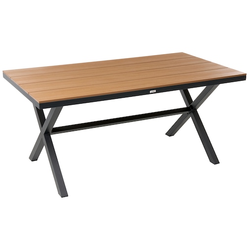 Stół ogrodowy TIANO 160 cm 90 cm Metal Czarny