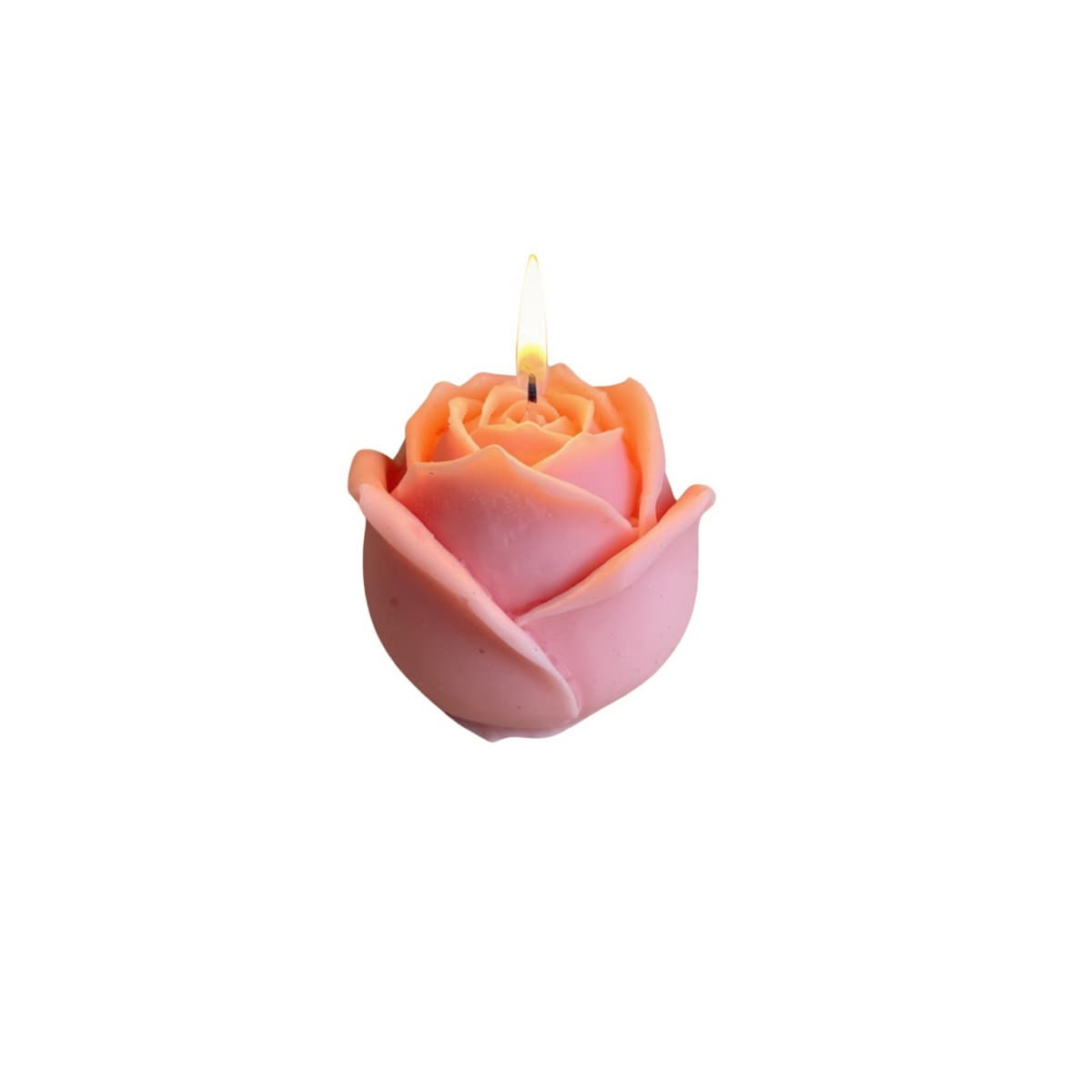 Świeca sojowa ekologiczna dekoracyjna "Rose" 57x60mm różowa