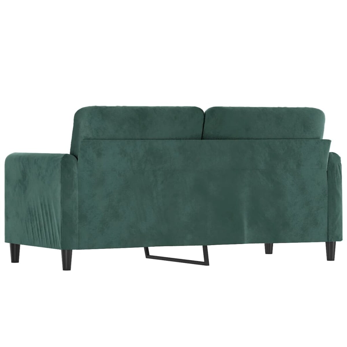 vidaXL Sofa 2-osobowa, ciemnozielona, 140 cm, tapicerowana aksamitem