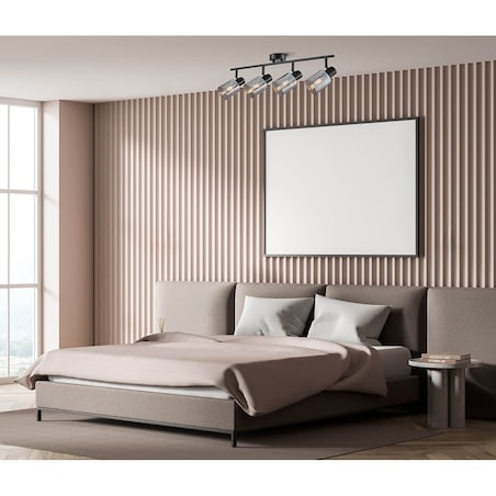 Lampa z regulacja przysufitowa Santia SPL-65342-4-BK-SG Italux czarny szary