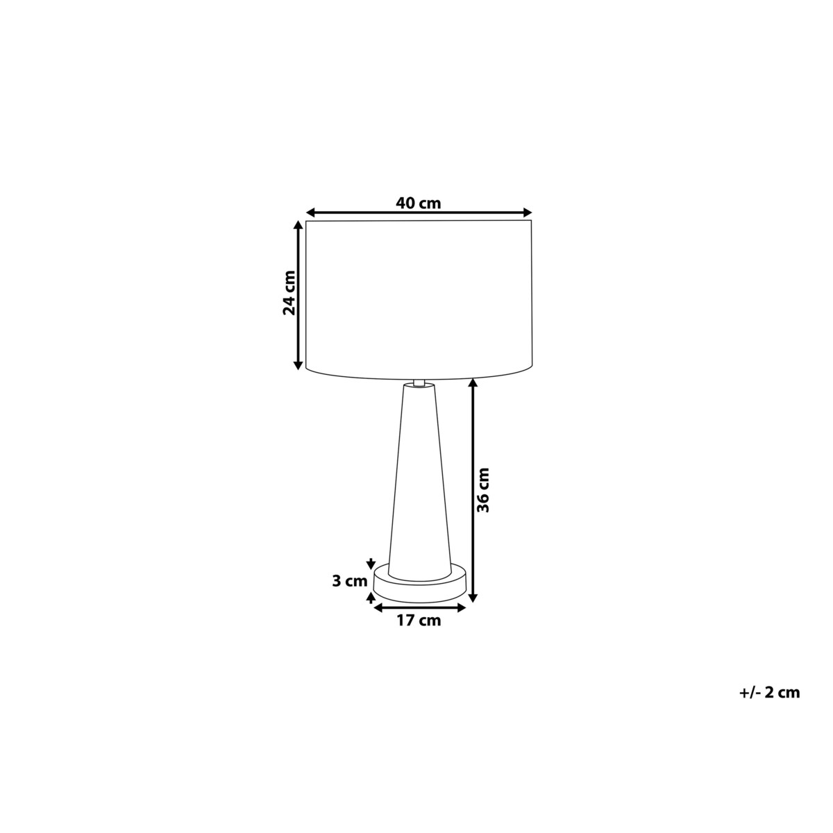 Lampa stołowa metalowa złota SANDON