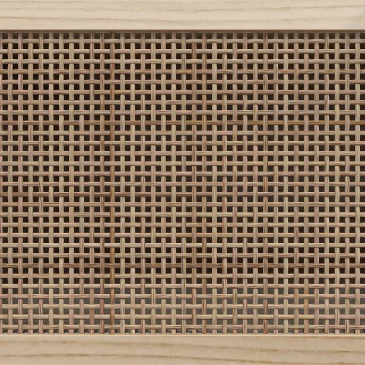 vidaXL Stolik pod TV, brązowy, 80x30x40 cm, drewno sosnowe i rattan
