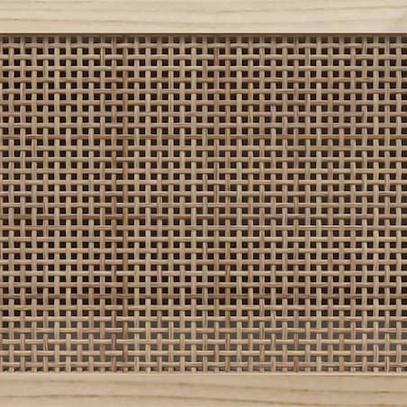 vidaXL Stolik pod TV, brązowy, 80x30x40 cm, drewno sosnowe i rattan