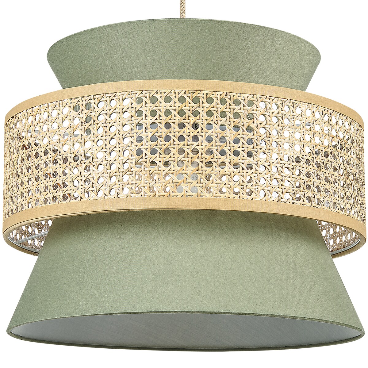 Lampa wisząca LUYANO Rattan Jasnozielony