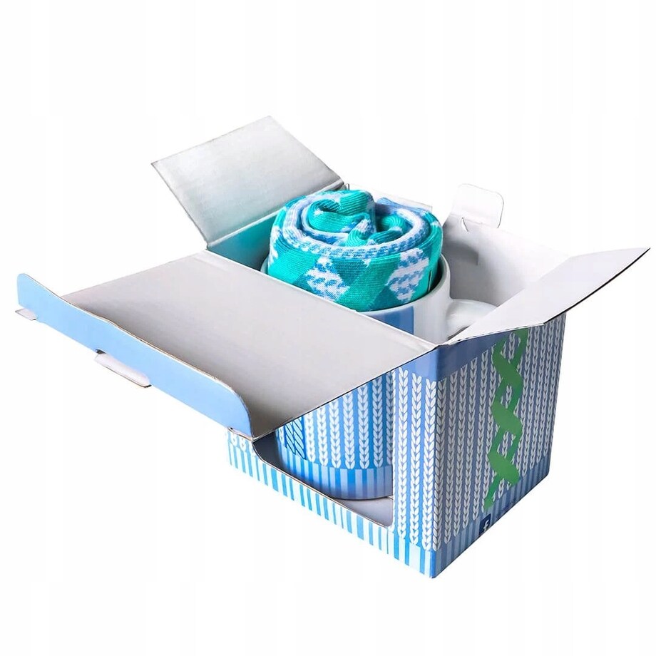 ŚWIĄTECZNY ZESTAW PREZENTOWY KUBEK NA KAWĘ HERBATĘ + SKARPETKI - PREZENT UPOMINEK NA MIKOŁAJA ŚWIĘTA GWIAZDKĘ BOŻE NARODZENIE POD CHOINKĘ DLA KOBIETY FACETA