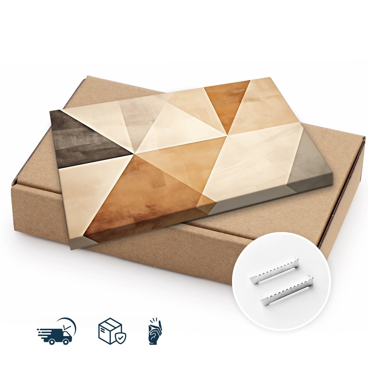 Obraz Na Płótnie Do Sypialni Styl Boho Wzór Geometryczny Abstrakcja 70x50cm