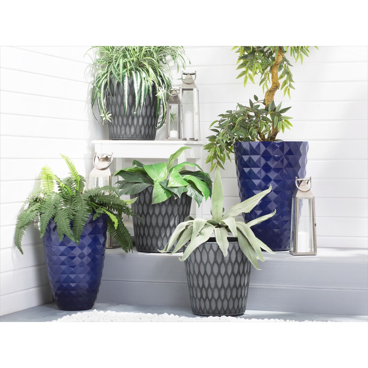 Doniczka ⌀ 35 cm ciemnoszara LAVRIO