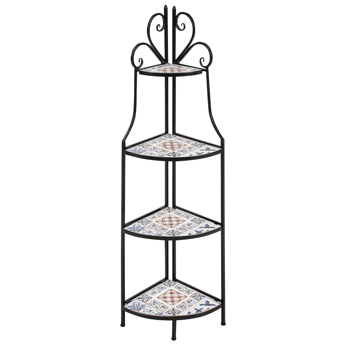 Regał FAVARA Metal 128 cm 43 cm Czarny