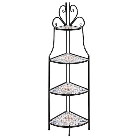 Regał FAVARA Metal 128 cm 43 cm Czarny