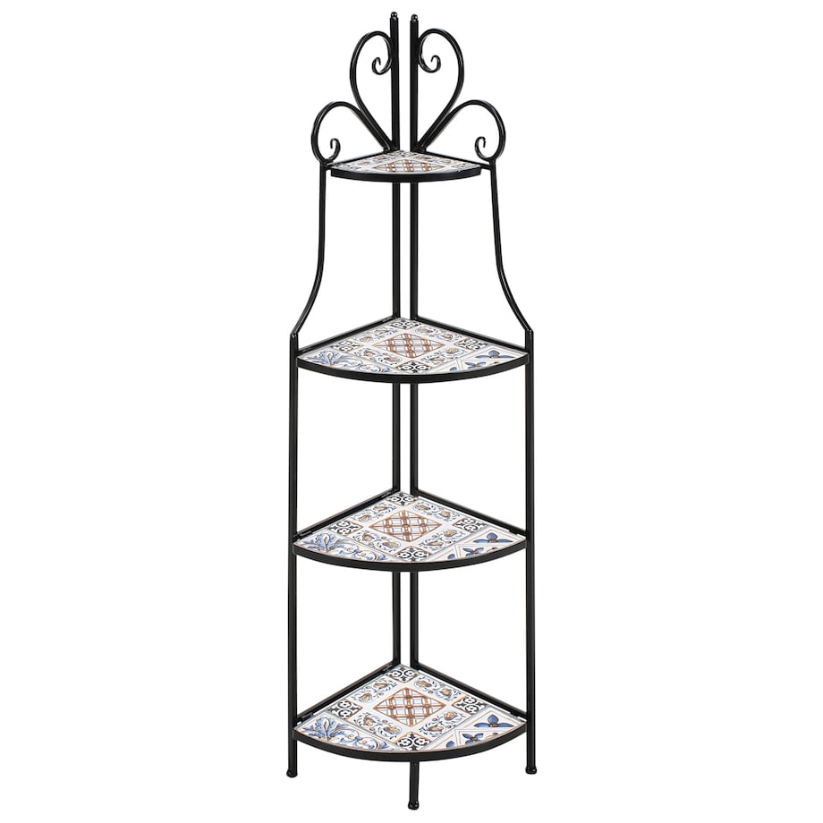 Regał FAVARA Metal 128 cm 43 cm Czarny