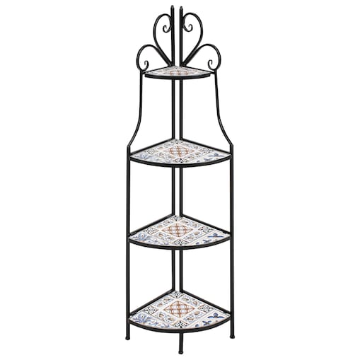 Regał FAVARA Metal 128 cm 43 cm Czarny