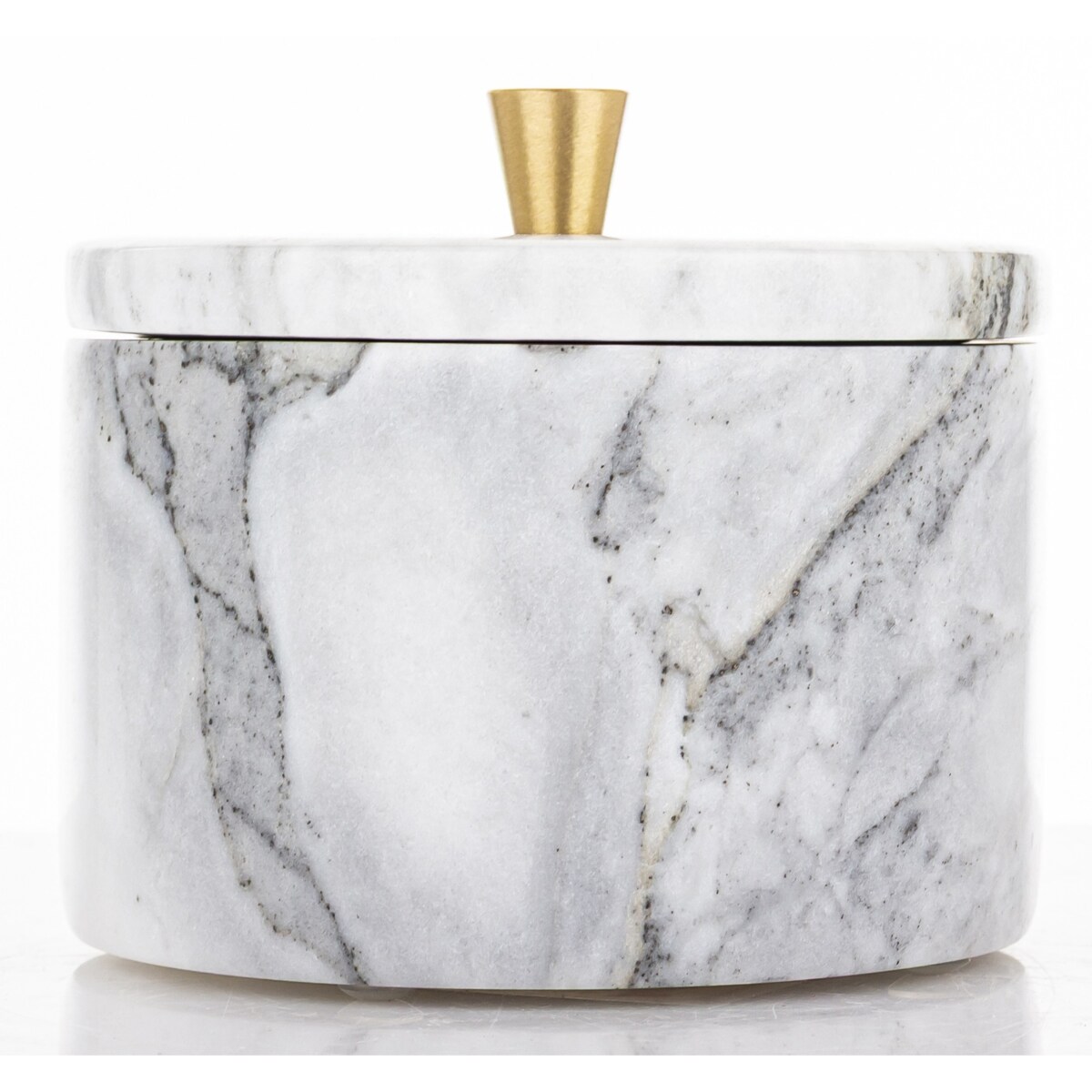 Okrągły pojemnik dekoracyjny 8,5x10x10 cm RAFI biały