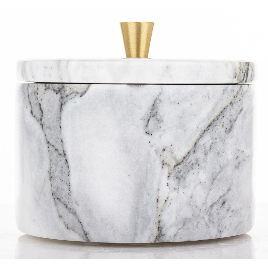 Okrągły pojemnik dekoracyjny 8,5x10x10 cm RAFI biały