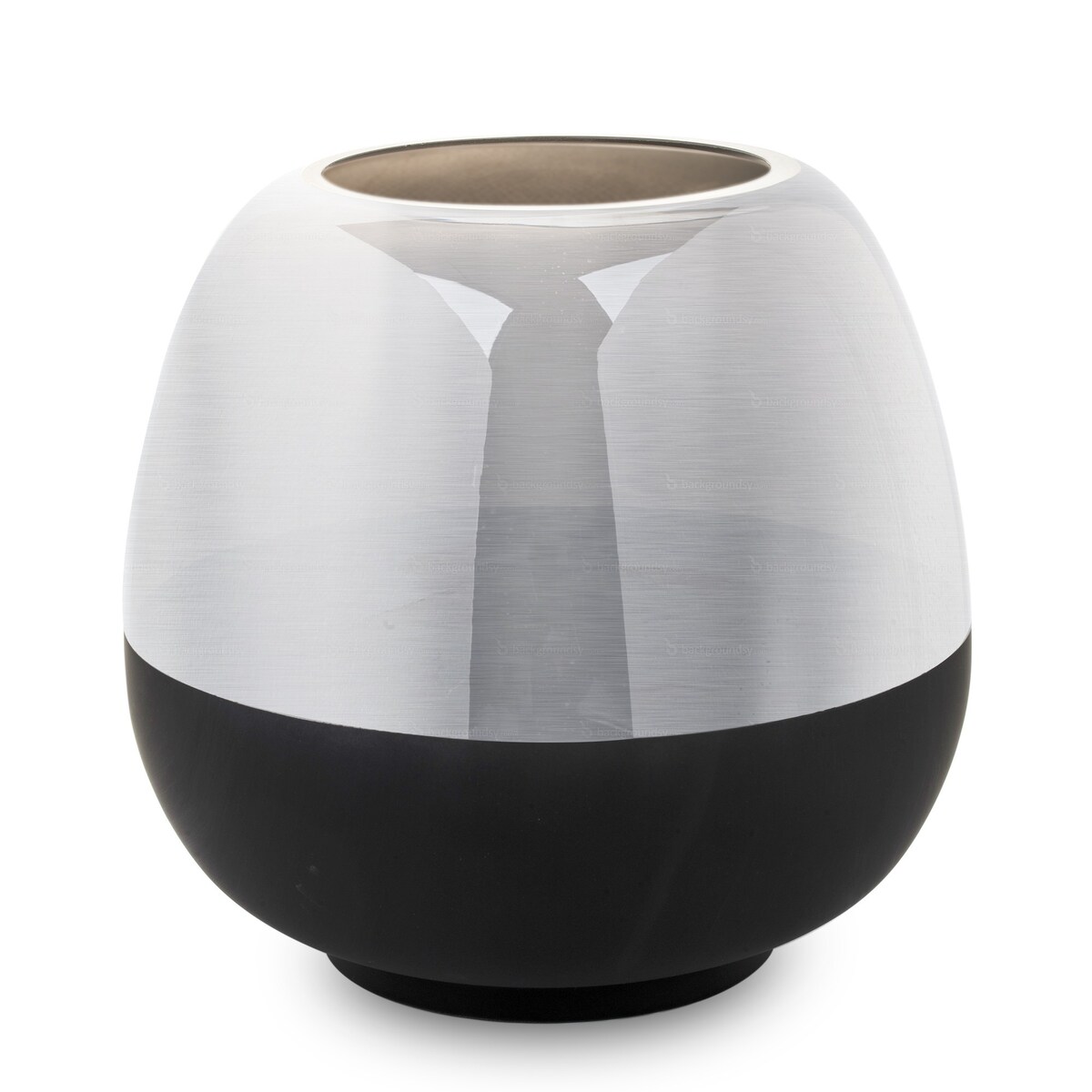 Wazon szklany czarno-srebrny 23x20 cm PALLAS