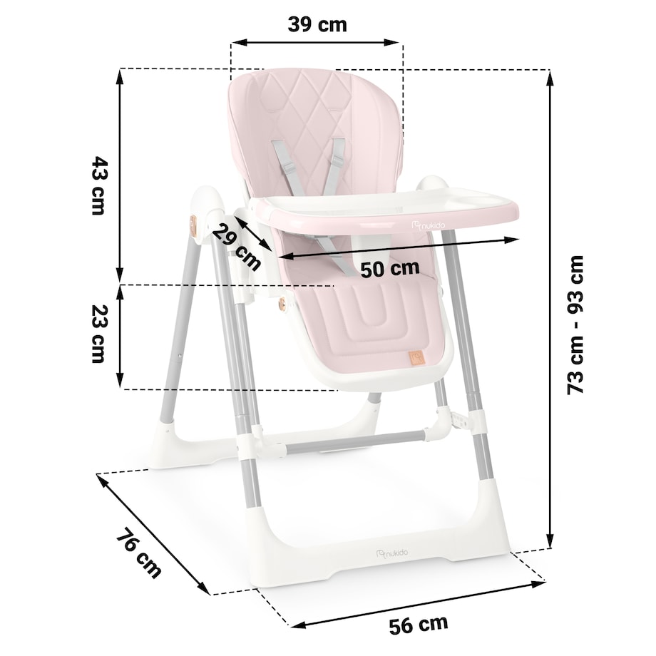 Krzesełko do karmienia z bujaczkiem leżaczkiem 3w1 Nukido