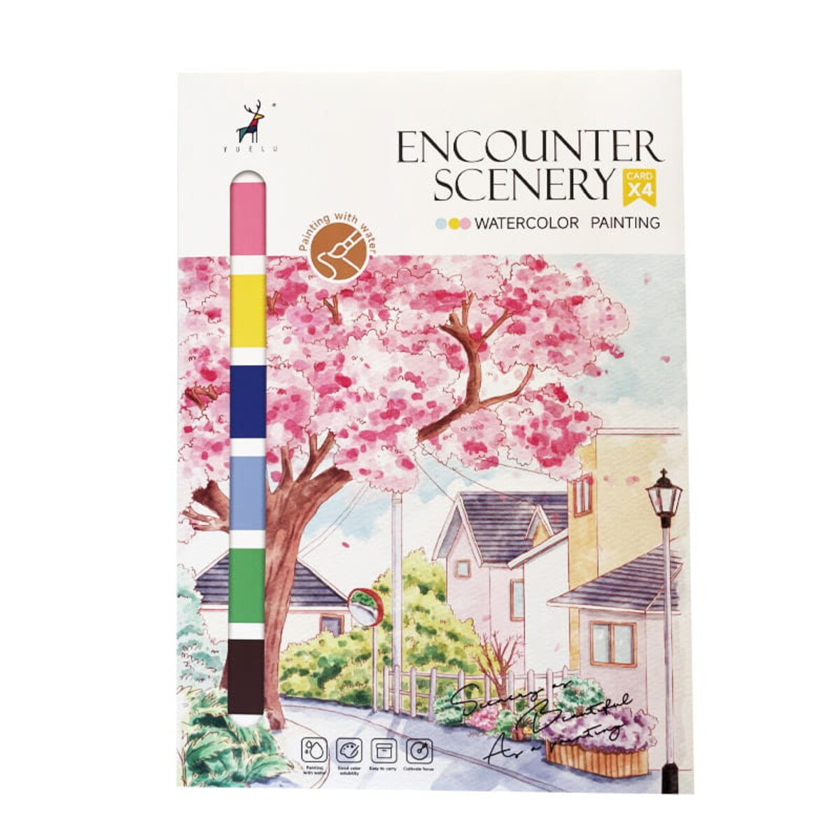 Malowanie akwarelą - Pejzaż miejski - 4 elementy