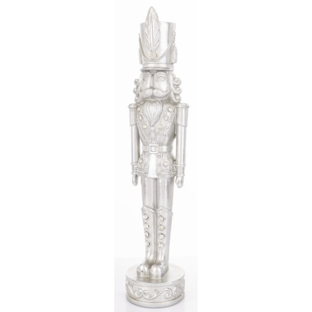 Figurka - Dziadek do orzechów 43x9,5x9 cm SILVER