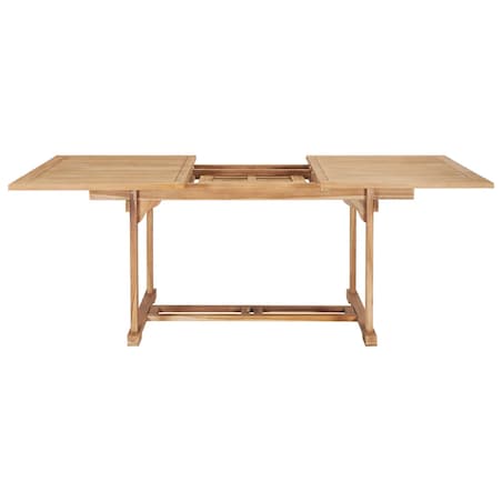 vidaXL Rozkładany stół ogrodowy, 150-200x100x75 cm, lite drewno tekowe