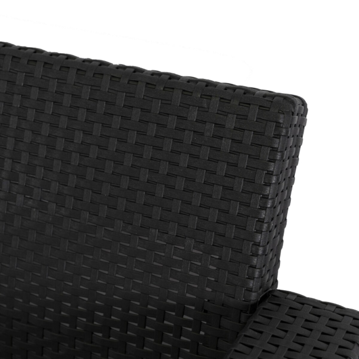 Narożnik Kanapa Rattanowa Ławka Ogrodowa Na Taras Ogród Czarna INDIANA