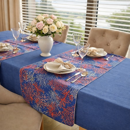 Bieżnik z motywem morskim – wodorosty Seaweed – 50 × 150 cm