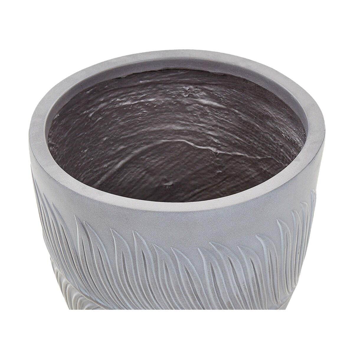 Doniczka okrągła 28 x 28 x 16 cm szara FTERO
