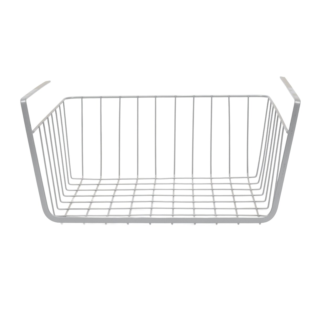 Koszyk podwieszany na owoce, metalowy, jasnoszary, 30 x 25,5 x 14 cm