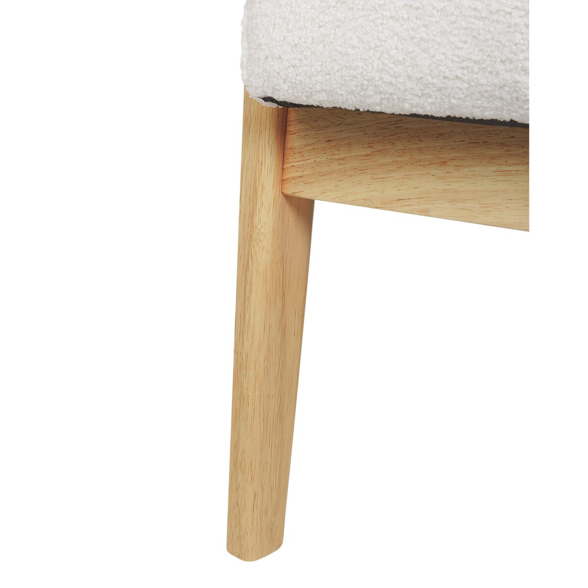 Boucle Fotel Złamana biel LEKNES