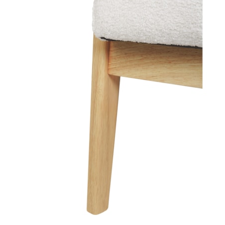 Boucle Fotel Złamana biel LEKNES