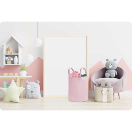 Kosz na zabawki akcesoria Nukido różowy