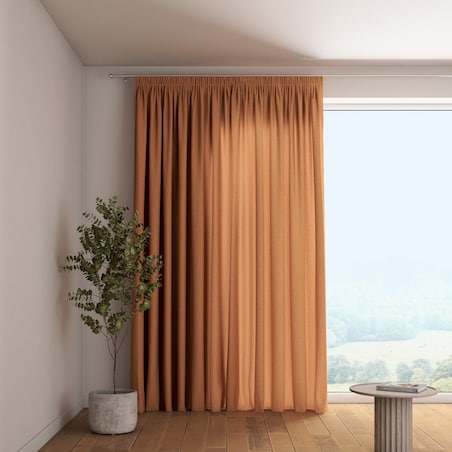 Zasłona na taśmie marszczącej 1 szt. 130x245 cynamonowy